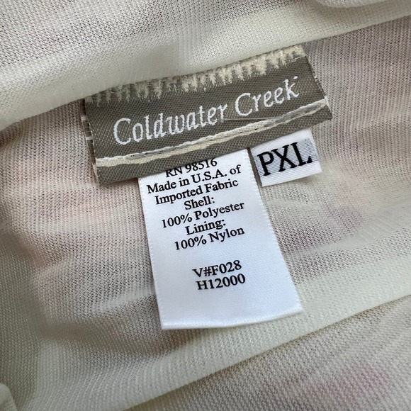 Coldwater Creek Vintage Pink Floral Maxi Skirt PXL Fairy Romantic Ruffle Cottage - Picture 5 of 12